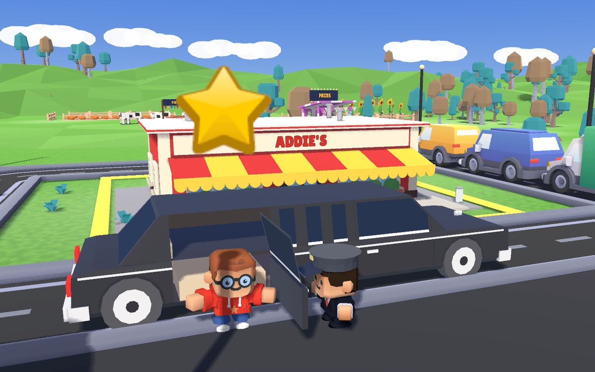 Ethan the Critic steps out of his black limo outside Addie's restaurant while his chauffeur holds the door